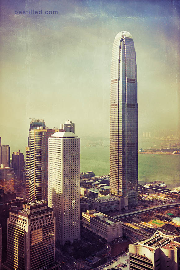 Art photograph of the IFC skyscrapers, Hong Kong, by Joseph Westrupp.